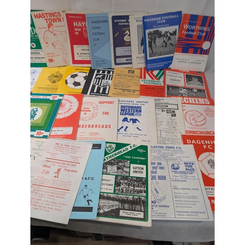 281 - Group 52 Good Vintage Unusual Mostly Non League Programs - Early 70s Onwards Unusual Stamford vs Mar... 