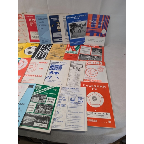 281 - Group 52 Good Vintage Unusual Mostly Non League Programs - Early 70s Onwards Unusual Stamford vs Mar... 