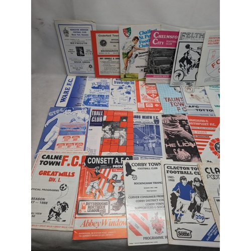 282 - Group 59  Vintage Mostly Non League Football Programs Later 60s Onwards Plenty of Unusual Ones Here