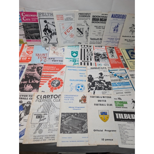 282 - Group 59  Vintage Mostly Non League Football Programs Later 60s Onwards Plenty of Unusual Ones Here