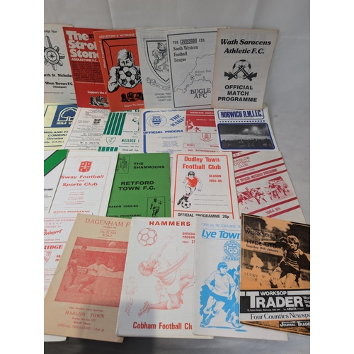 282 - Group 59  Vintage Mostly Non League Football Programs Later 60s Onwards Plenty of Unusual Ones Here