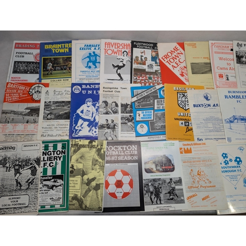 283 - Group (43) Unusual Vintage 70s Onwards Football - Programs South Liverpool Etc Some Nice Examples