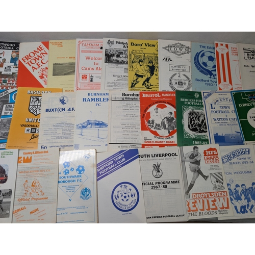 283 - Group (43) Unusual Vintage 70s Onwards Football - Programs South Liverpool Etc Some Nice Examples