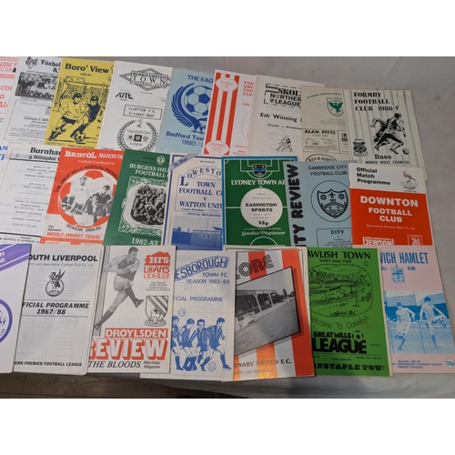 283 - Group (43) Unusual Vintage 70s Onwards Football - Programs South Liverpool Etc Some Nice Examples