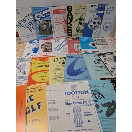 280 - Group 61 Vintage Football Programmes - Non League Mostly 1970s/80s Some Unusual Ones Here !