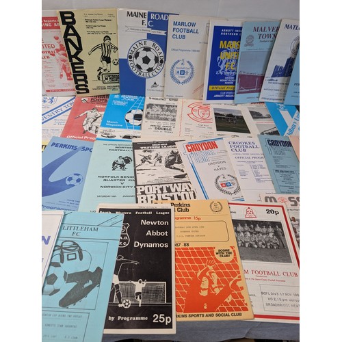 280 - Group 61 Vintage Football Programmes - Non League Mostly 1970s/80s Some Unusual Ones Here !