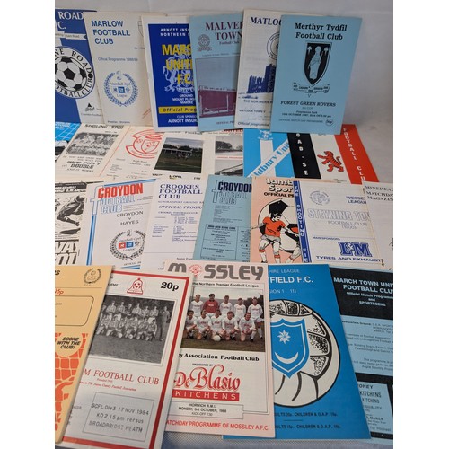 280 - Group 61 Vintage Football Programmes - Non League Mostly 1970s/80s Some Unusual Ones Here !