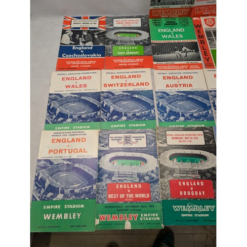 290 - Excellent 1960s England Program Bundle, Lots of 66, Early 60s Etc. England Vs Poland 66 Goodison Par... 