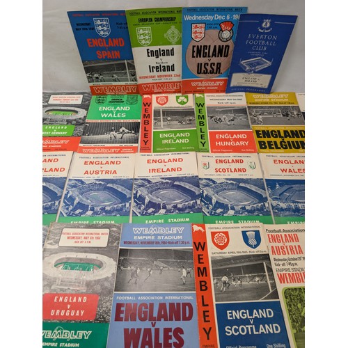 290 - Excellent 1960s England Program Bundle, Lots of 66, Early 60s Etc. England Vs Poland 66 Goodison Par... 