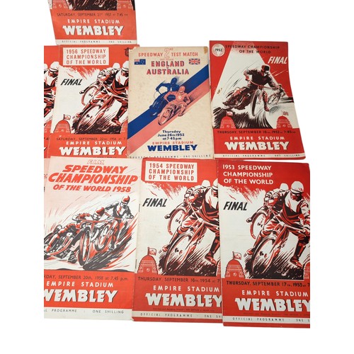 294 - Wembley Speedway Championships - Final Programs 40s/50s Good Bundle