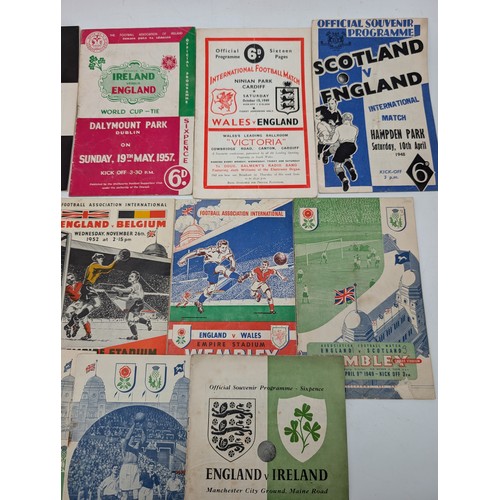 299 - Group 14 Excellent Mostly 40s/50s England International Programmes Some Excellent Examples