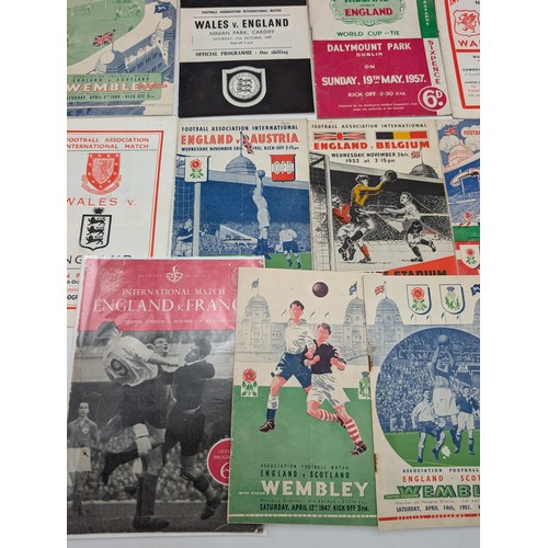 299 - Group 14 Excellent Mostly 40s/50s England International Programmes Some Excellent Examples