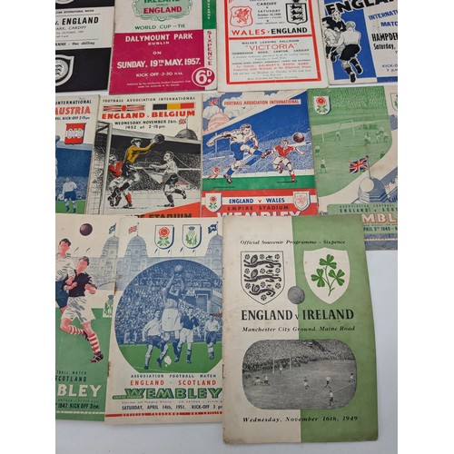 299 - Group 14 Excellent Mostly 40s/50s England International Programmes Some Excellent Examples