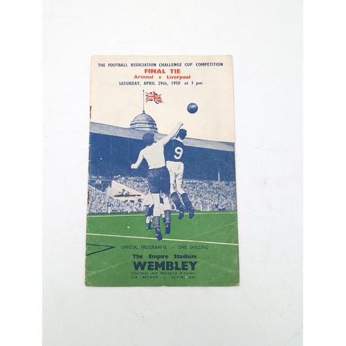 318 - ARSENAL V LIVERPOOL / FA CUP 1950 Programme for the FA Cup Final tie at Wembley 29/4/1950 Rusty Stap... 