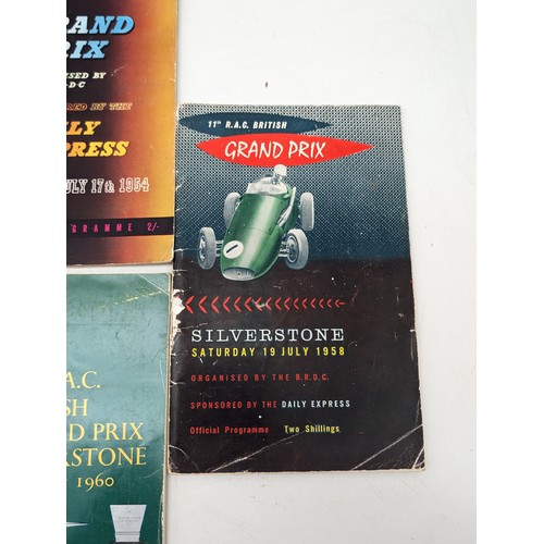 325 - Group 7 1950/60s Silverstone Grand Prix programmes, Overall Condition Fair Good Group - 1954 Detache... 