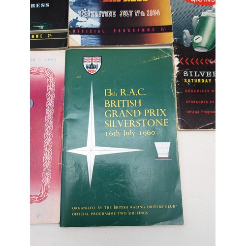 325 - Group 7 1950/60s Silverstone Grand Prix programmes, Overall Condition Fair Good Group - 1954 Detache... 