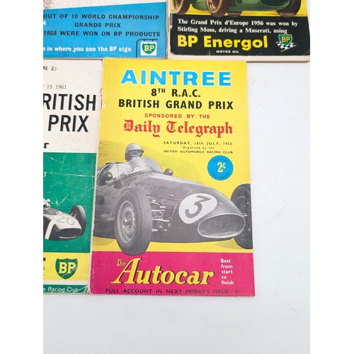 326 - Group 5 Aintree Grand Prix Programmes 50s/60s Good Bundle 1961 Detached