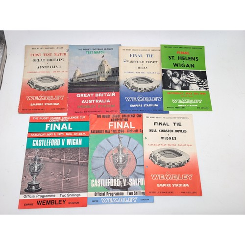 334 - Group (13) Welsh Rugby Union Programmes Mostly Cup Finals 1955-1979