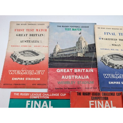 334 - Group (13) Welsh Rugby Union Programmes Mostly Cup Finals 1955-1979