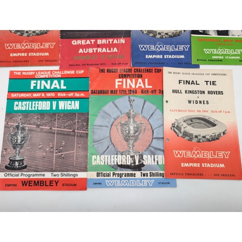 334 - Group (13) Welsh Rugby Union Programmes Mostly Cup Finals 1955-1979