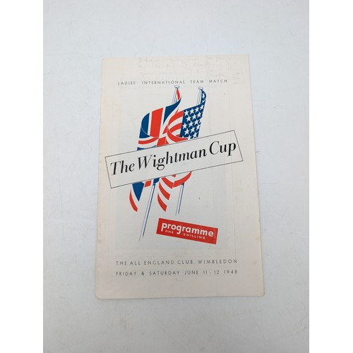 341 - Davis Cup 1935 Great Britain Vs USA Programme, Front Cover Foxed Annotated Internally But Overall Go... 