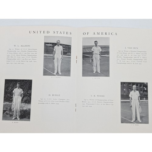 341 - Davis Cup 1935 Great Britain Vs USA Programme, Front Cover Foxed Annotated Internally But Overall Go... 