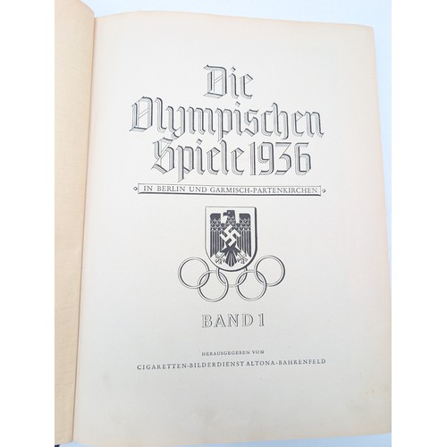 348 - 1936 German Olympics Official Souvenir Book - Photograph Volume Vol 1 Good Condition Throughout