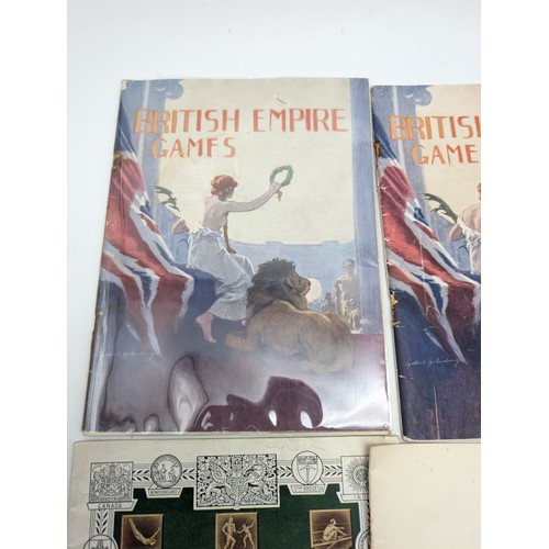 360 - Excellent 1930s Bundle British Empire Games Programme Bundle, 1932/ (3) 1934, (2) 1938, Two Upper Le... 