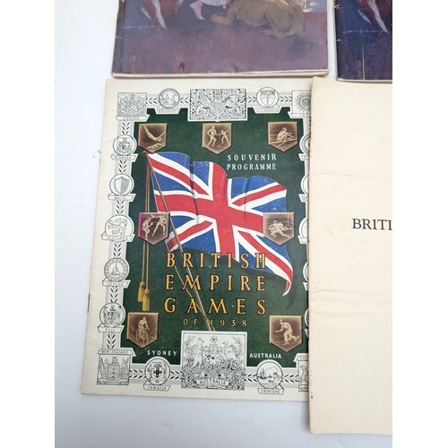 360 - Excellent 1930s Bundle British Empire Games Programme Bundle, 1932/ (3) 1934, (2) 1938, Two Upper Le... 