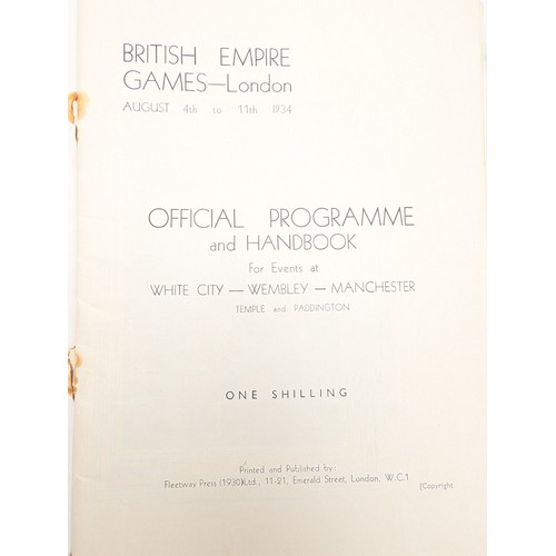 360 - Excellent 1930s Bundle British Empire Games Programme Bundle, 1932/ (3) 1934, (2) 1938, Two Upper Le... 