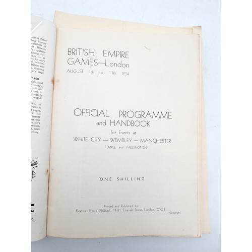 360 - Excellent 1930s Bundle British Empire Games Programme Bundle, 1932/ (3) 1934, (2) 1938, Two Upper Le... 