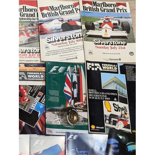 77 - Excellent Bundle Silverstone F1 Programmes 70s Onwards Note Multiple Photos