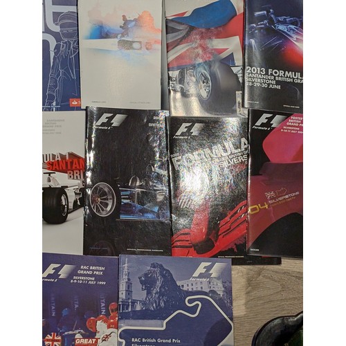 77 - Excellent Bundle Silverstone F1 Programmes 70s Onwards Note Multiple Photos