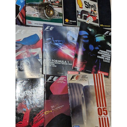 77 - Excellent Bundle Silverstone F1 Programmes 70s Onwards Note Multiple Photos