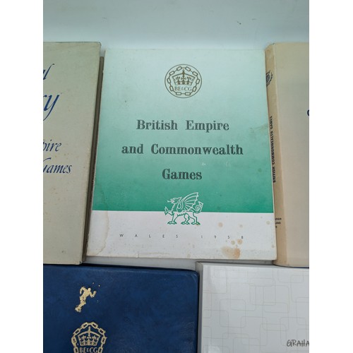 381 - Group (5) Official History British Empire & Commonwealth Games, 58/66/70 Overall Condition Good