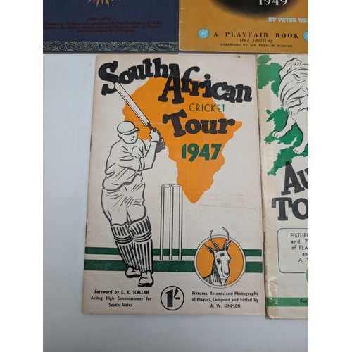 387 - Group (5) 1940s/50s Cricket Tour Programmes Overall Condition Good