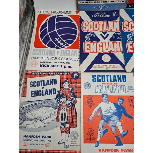 388 - (10) Scotland Vs England Programmes, 50s/60s Good Condition