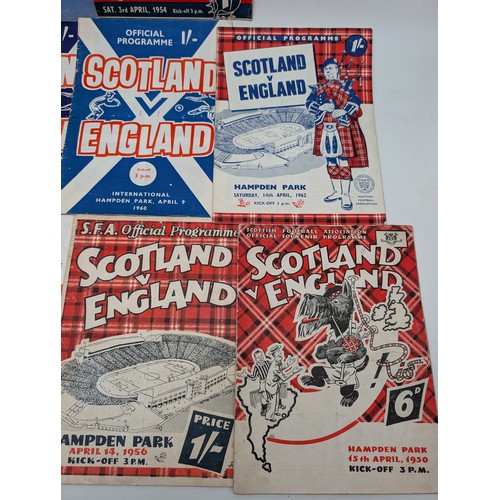 388 - (10) Scotland Vs England Programmes, 50s/60s Good Condition