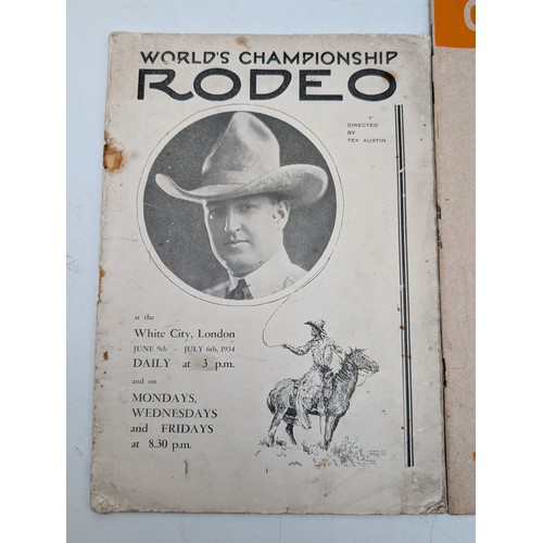 395 - 1934 World Championship Rodeo Programme, Unusual One Here Wont Find Another Anytime Soon ! Rusty Sta... 