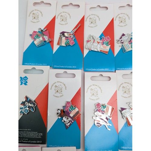 404 - (41) London 2012 Paralympic Games Carded Pin badges, Opening Ceremony, Closing Ceremony, Limited Edi... 