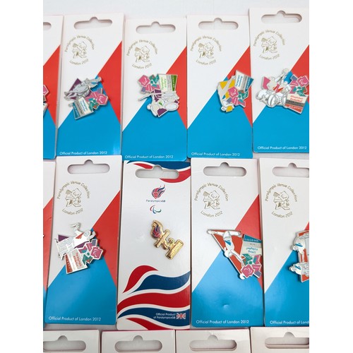 404 - (41) London 2012 Paralympic Games Carded Pin badges, Opening Ceremony, Closing Ceremony, Limited Edi... 