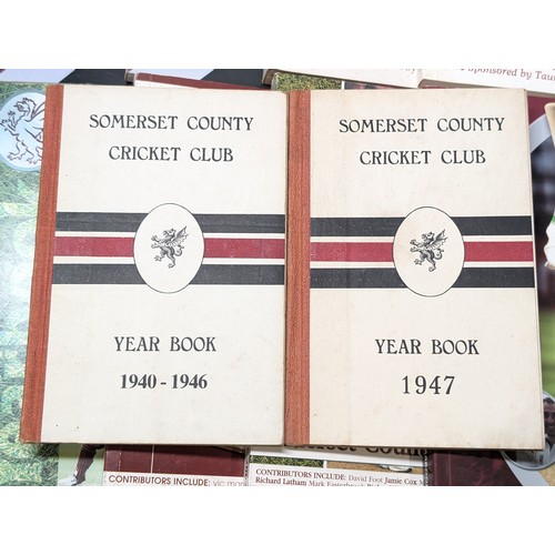 409 - 68 Volumes - 1946-2010 Somerset County Cricket Yearbooks Plus 2010-2019 Almanac Plus Good Condition ... 