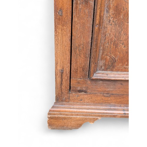 17 - I8th Century Italian Walnut and Inlaid Corner Cupboard, Enclosed by a Panelled Door