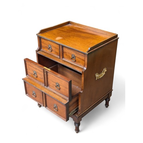 19 - Regency Style Mahogany Tiered Chest / Filing Unit, Small Wear Patch to Top as Seen 50x66x40cm