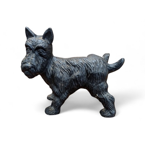 42 - Cast Iron Scottie Dog Cocking Its Leg Door Stop