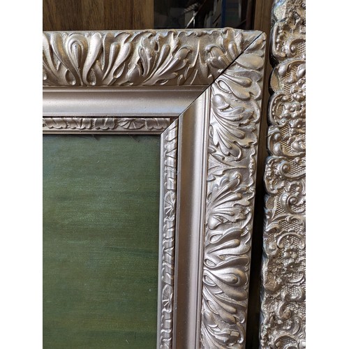 126 - Pair Ornate Gilt / Carved Frames With Pears Prints - Frames Good Order 65x80cm