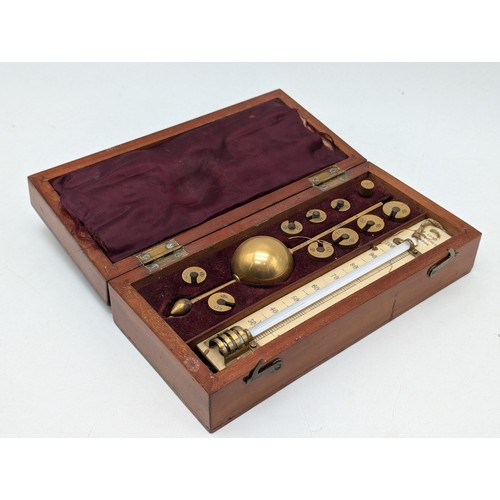 210 - A Late 19th/Early 20th Century Sykes’s Hydrometer By Joseph Long In Original Case in Complete Condit... 