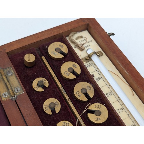 210 - A Late 19th/Early 20th Century Sykes’s Hydrometer By Joseph Long In Original Case in Complete Condit... 