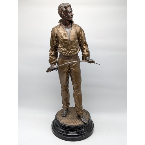 213 - Charles Masse - Bronze Spelter Figure of a Fencer - Marked Ch Masse Verso Good Order 61cm