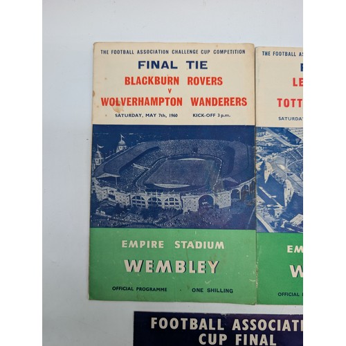 219 - FA Cup Final Tie - Final Programmes - 1960/61/62 Good Condition